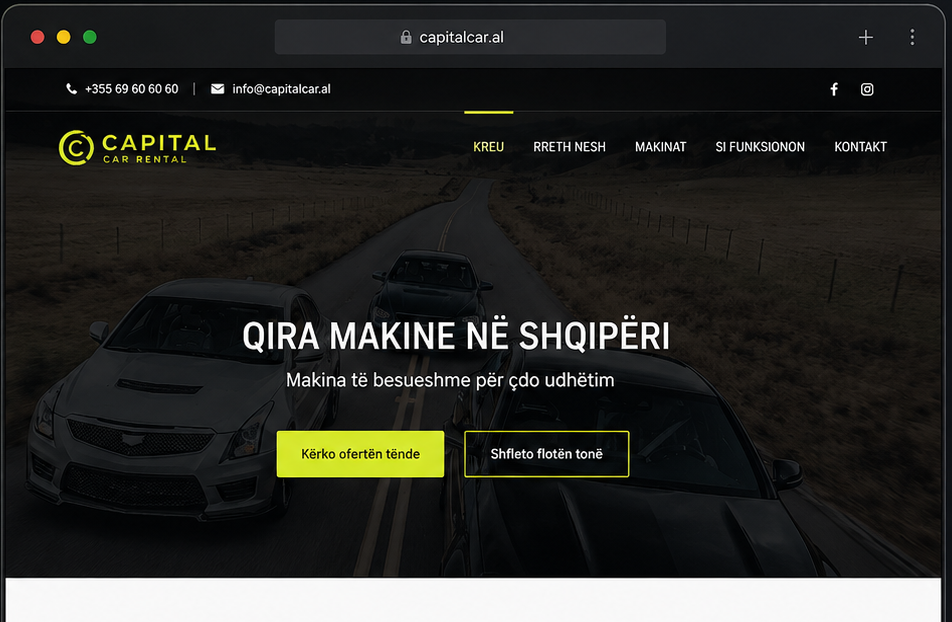 Prezantimi i projektit Capital Car Rental